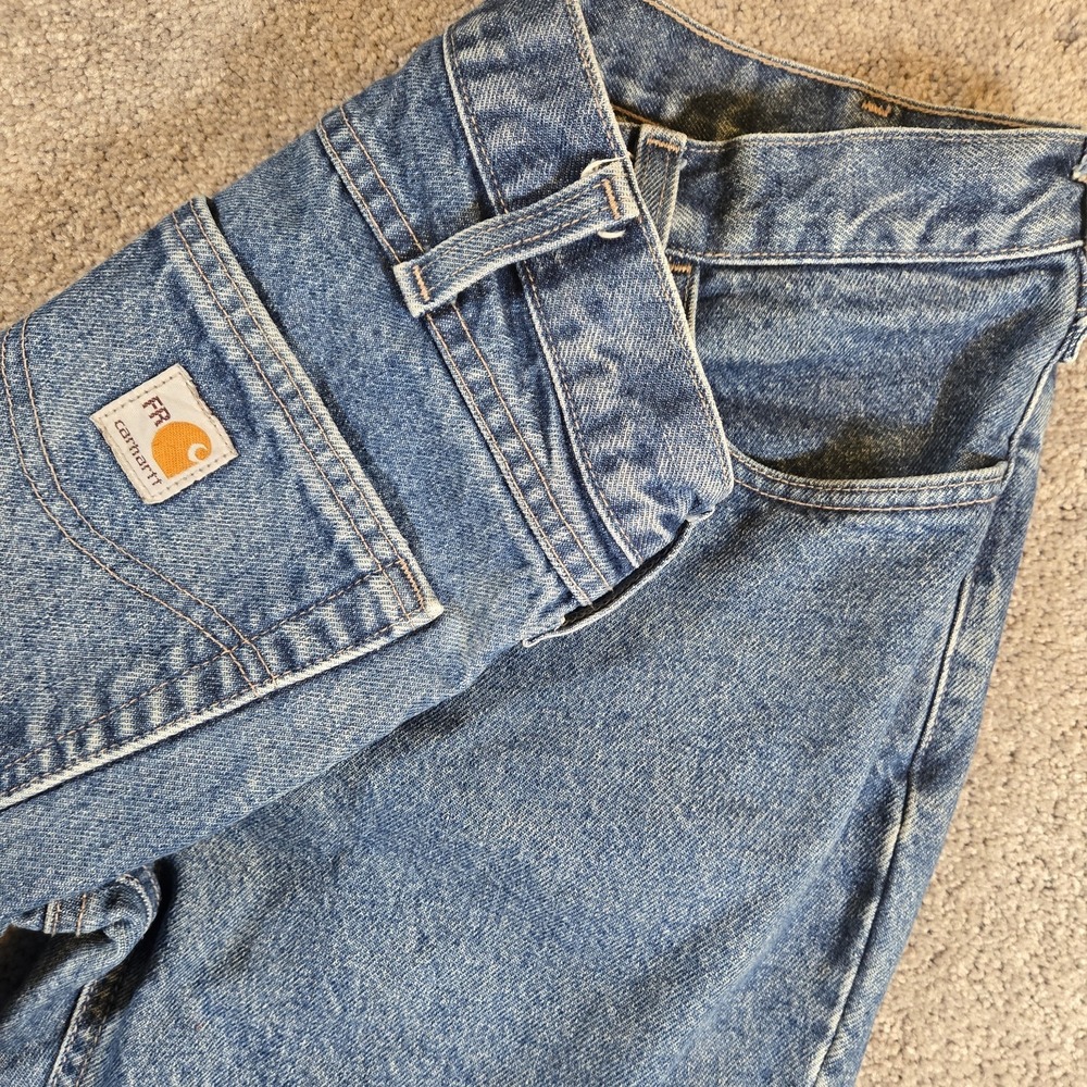 Carhartt FR Jeans Mens Flame Fire Resistant Work Blue Jeans